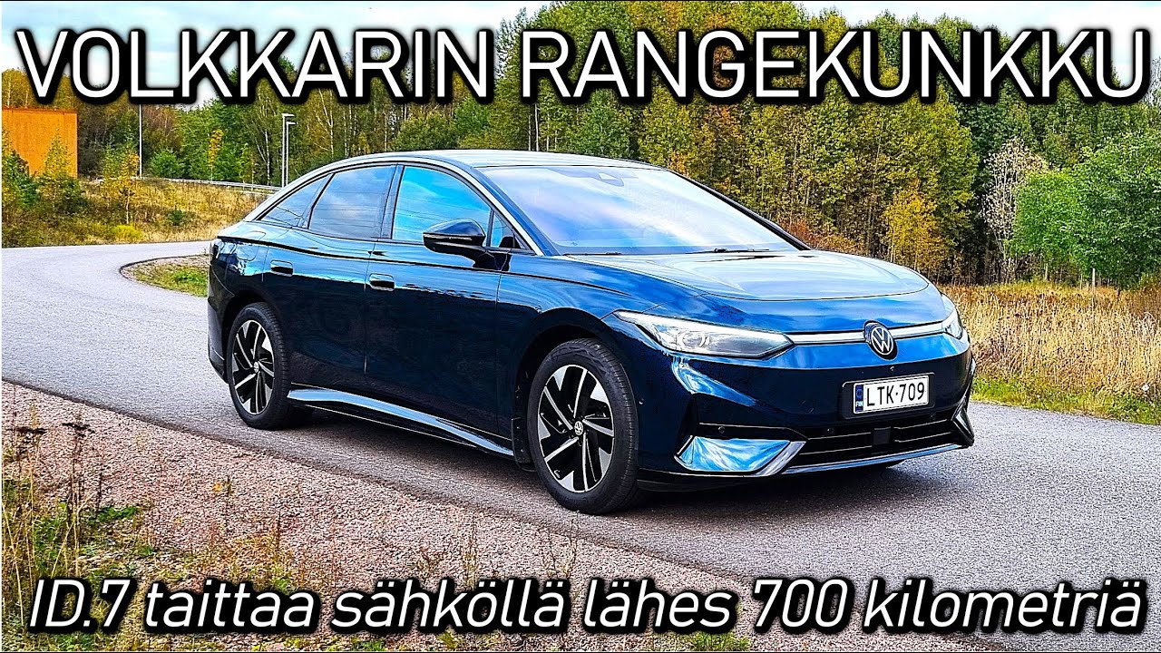 Koeajossa todellinen rangekunkku - Volkswagen ID.7 taittaa sähköllä lähes 700 kilometriä