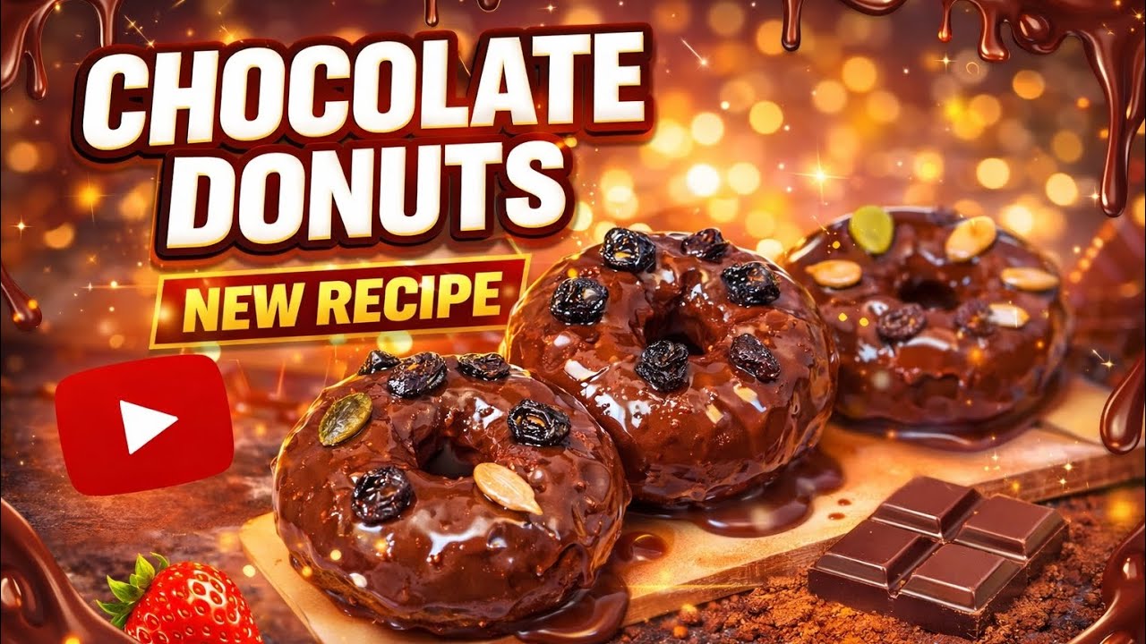 Chocolate Donuts 🍩 | New Recipe | Soft & Choco Loaded Donuts at Home 😍 #youtubevideo #donuts #foodie