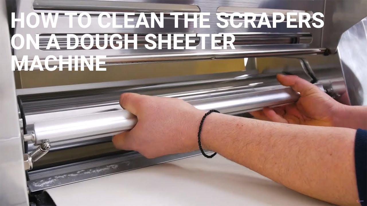 How to clean the scrapers on a Dough Sheeter machine