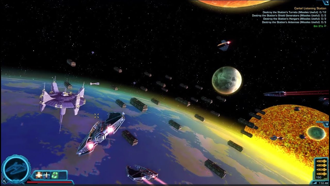 SWTOR Sith Space Combat - Operation Echo Quake Part 1: Cartel Listening Station