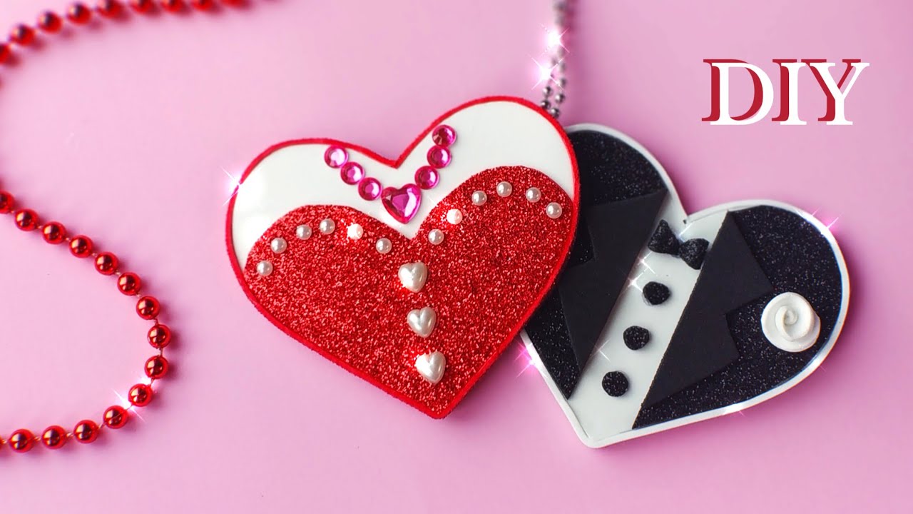 Diy 💕Валентинки из фоамирана. Valentine's Day decoration. Glitter foam sheet craft ideas.