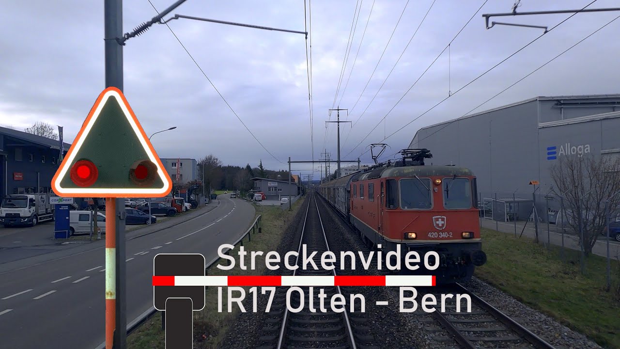 Führerstandsmitfahrt / cab ride IR17 Olten - Bern
