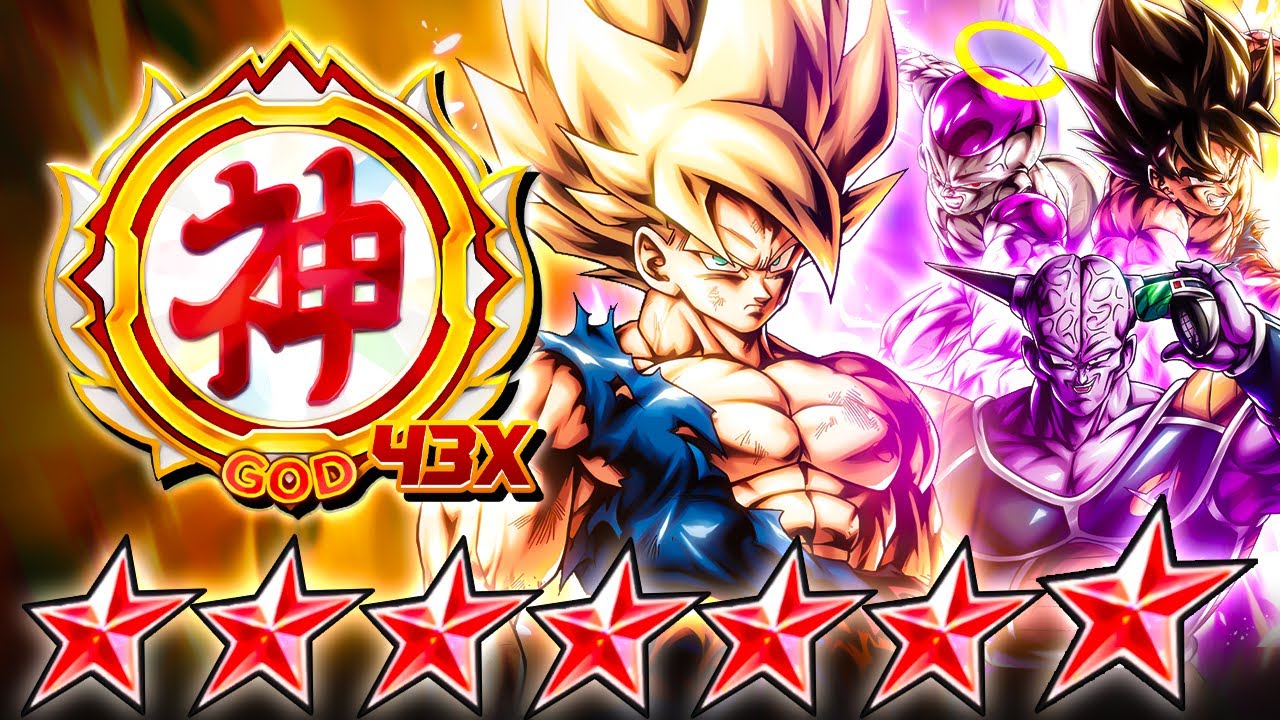 (Dragon Ball Legends) LF SSJ NAMEK GOKU CRUISES TO AN EASY GOD RANK #43!