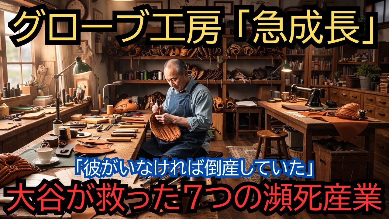 【経済効果】「彼がいなければ倒産していた」大谷翔平が救った7つの瀕死産業。年商3億円のグローブ工房が年商50億円に急成長した理由に全米が震えた