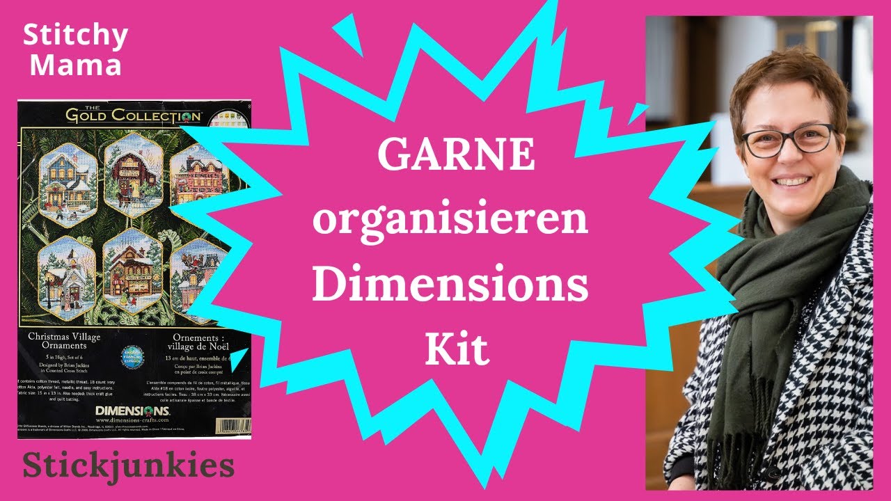 29.GARNE organisieren für DIMENSIONS Gold Collection Christmas Village Ornaments🪡 Kreuzstich sticken