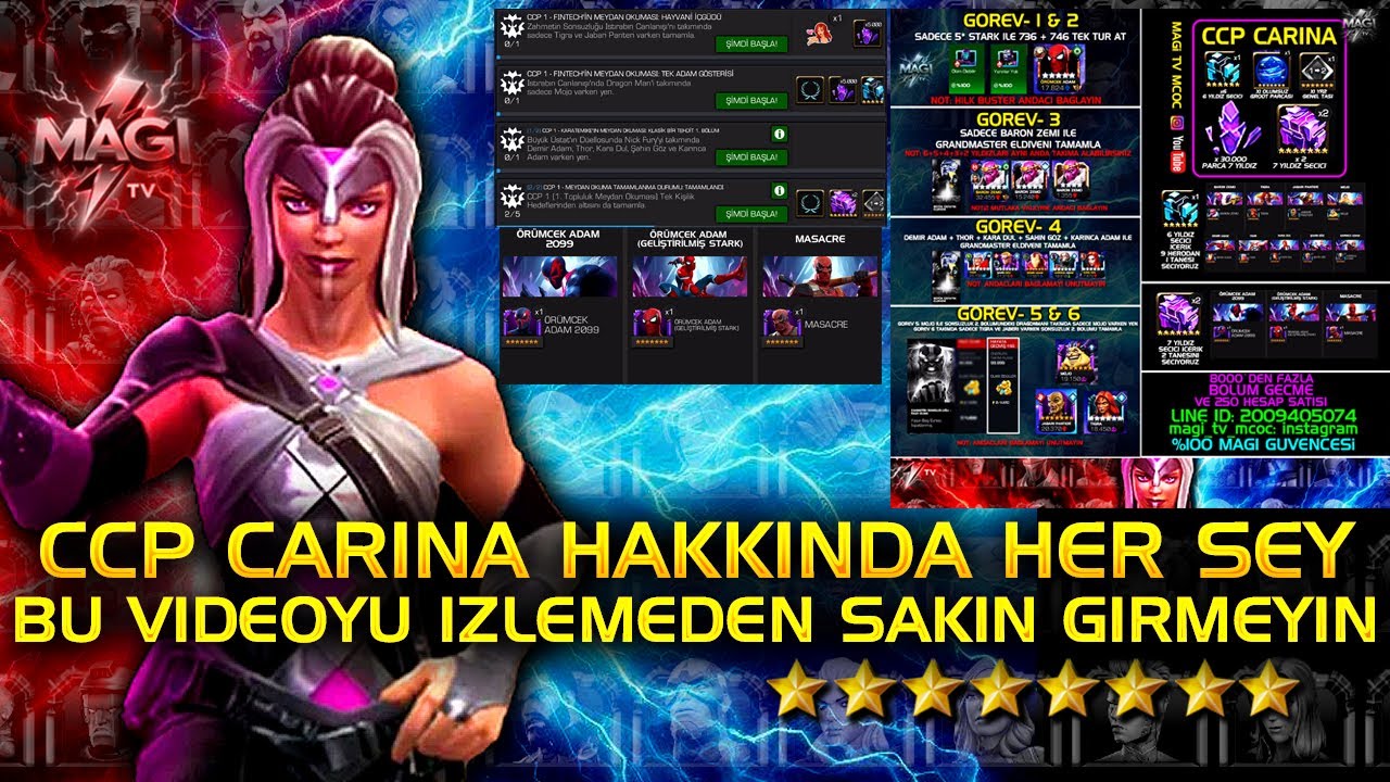MCOC - CCP CARINA HAKKINDA HER SEY - MARVEL ŞAMPİYONLAR TURNUVASI