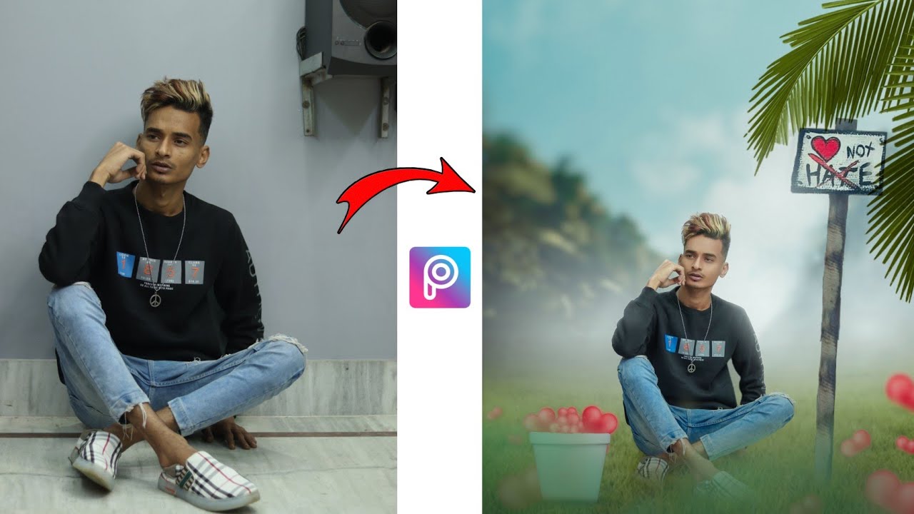 PicsArt New Background Change Photo Editing Tutorial 2022🔥 - SK EDITZ