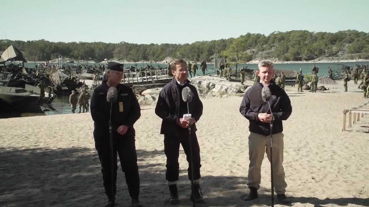 Pressträff med Ulf Kristersson, Pål Jonson och Ewa Skoog Haslum