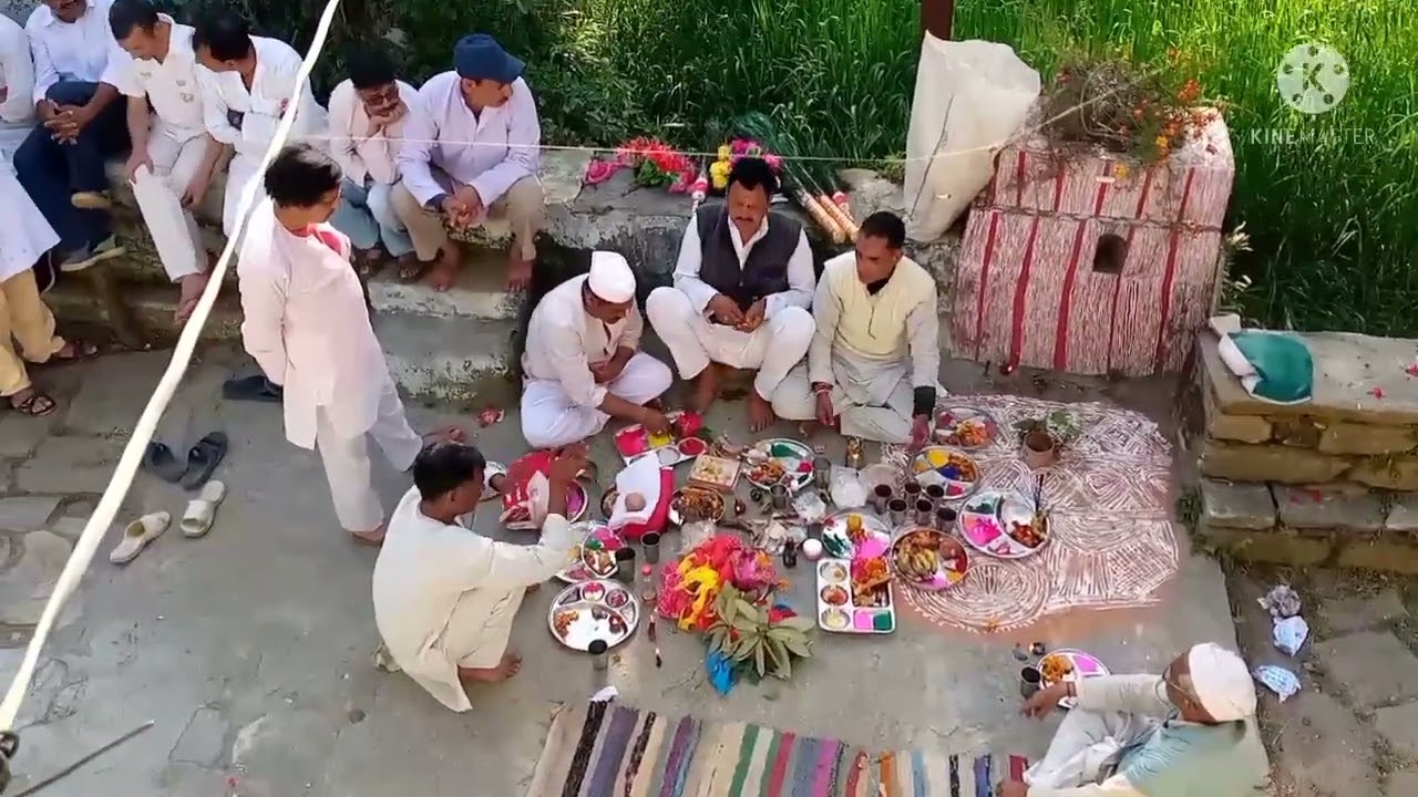 चीर बन्धन और ध्वजारोहण ||गणेश पूजा और निशाणों-झंडों की प्रतिष्ठा |Part~1 Gaderabisht || New Vlog 🥰