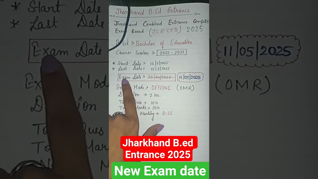 Jharkhand b.ed entrance exam 2025 | New Exam date by shweta academy #jharkhand #b.ed