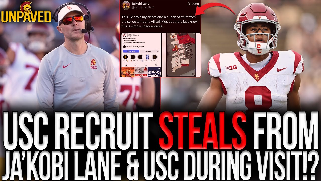 USC Recruit STEALS From Ja'Kobi Lane & USC During VISIT!? | UNPAVED