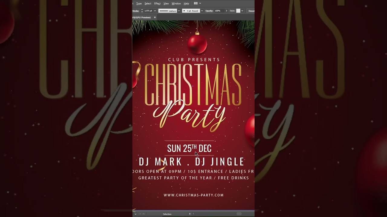 Merry Christmas Flyer Design in Photoshop  #flyerdesign #graphicarts #flyer #christmas #photoshop