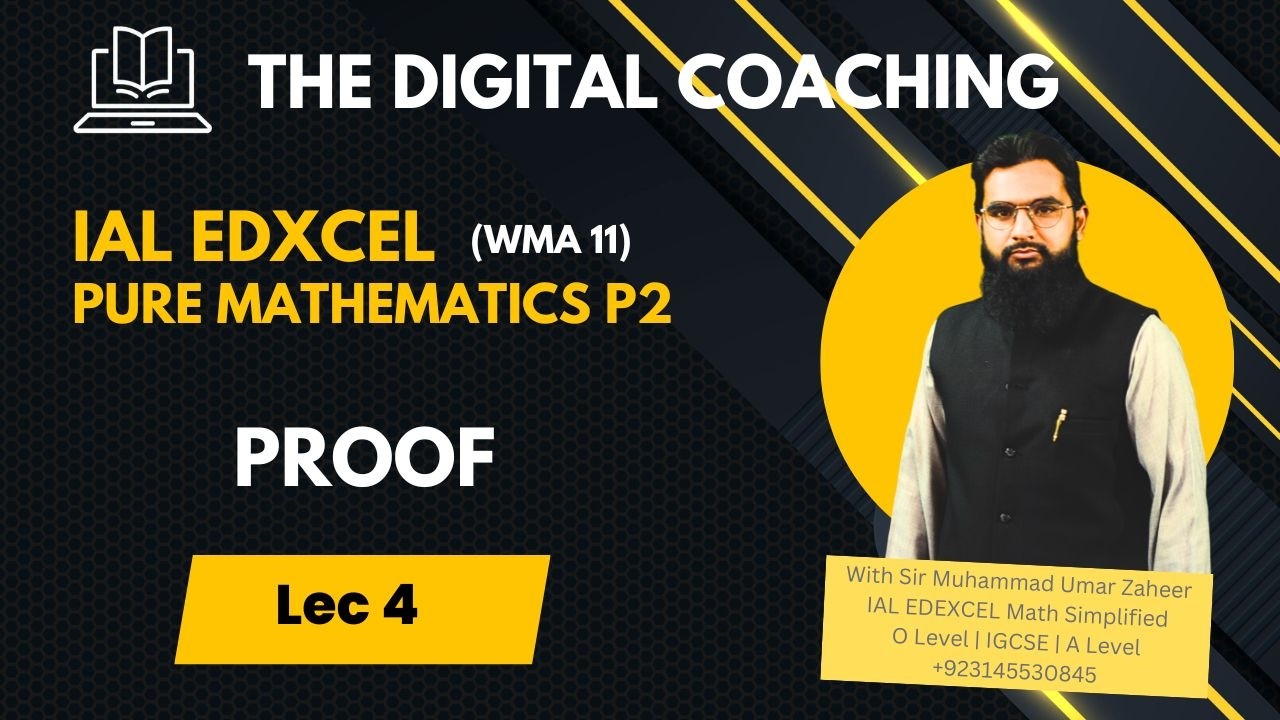 Lec 4 || Proof & Proof by Deduction || AS Edexcel Math P2 || The Digital Coaching