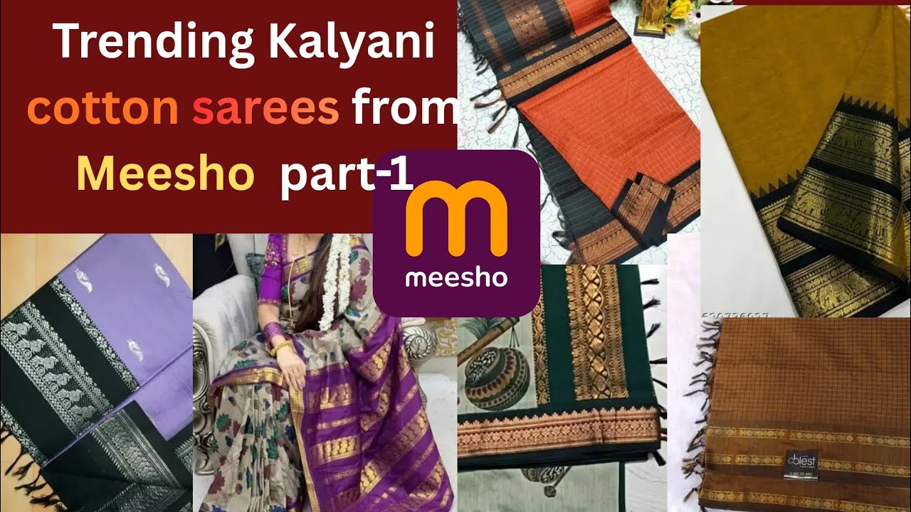  Trending Kalyani cotton saree from Meesho under budget part-1 | Handloom Cotton sarees from Meesho