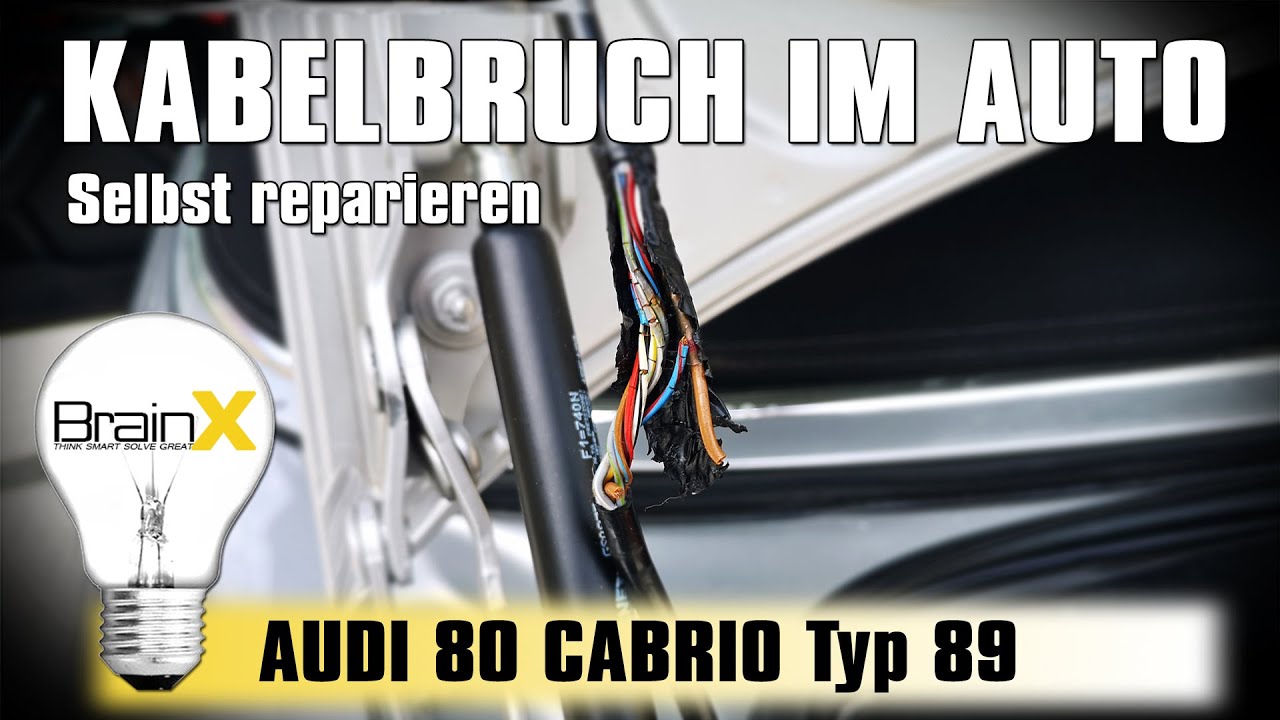 Kabelbruch Reparieren Kabelbaum Kofferraum reparieren Audi 80 und 100