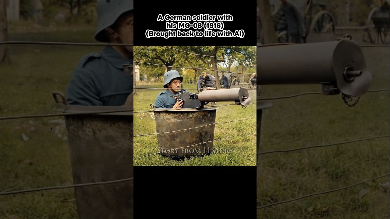 WW1 Footage Colorized: German soldier #colorized #history #ww1