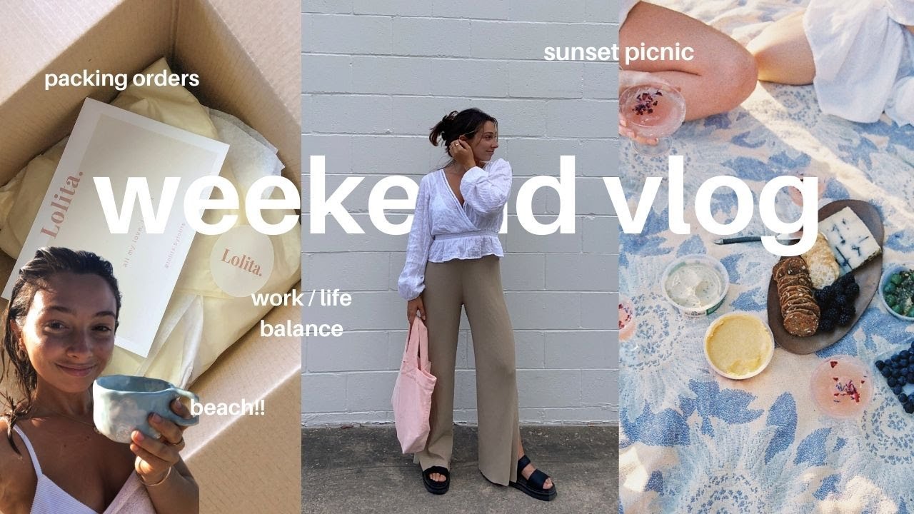vlog | a productive and social weekend ✨ packing orders, pottery, & friends