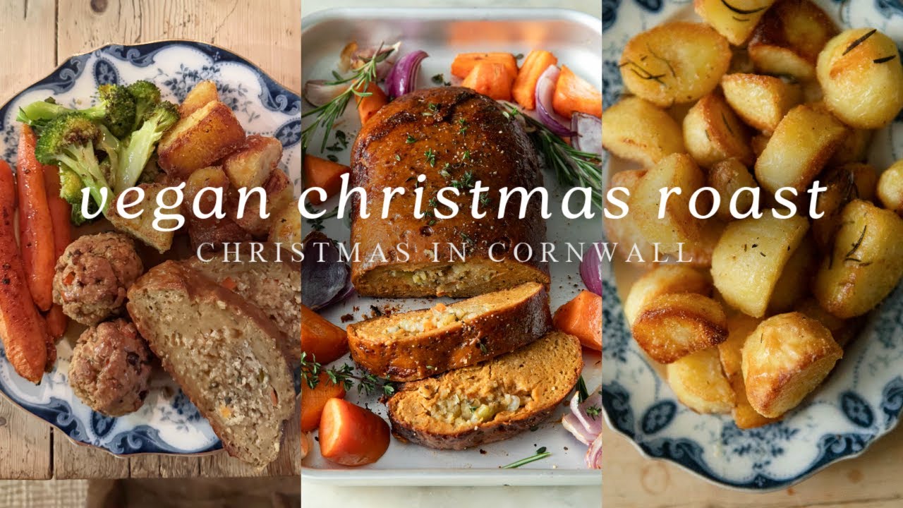 Cook a vegan Christmas roast dinner with me ✨ CHRISTMAS IN CORNWALL
