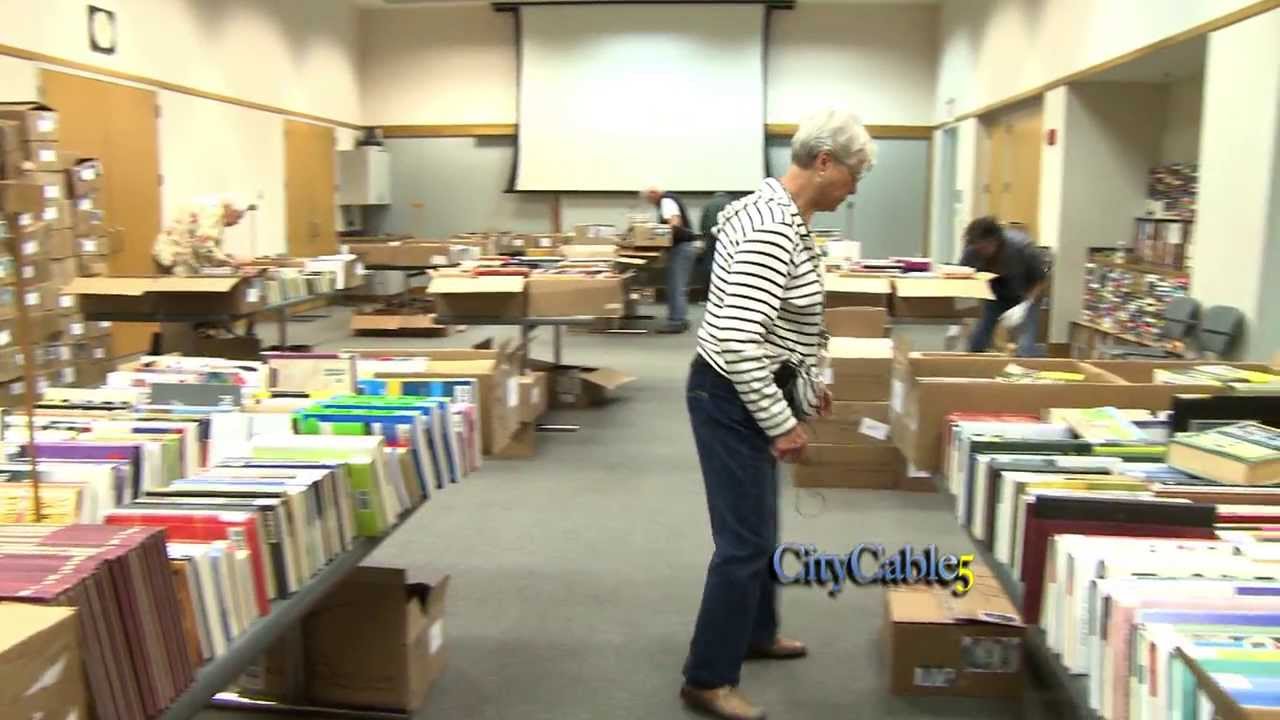 Friends of the Library Book Sale Set Up