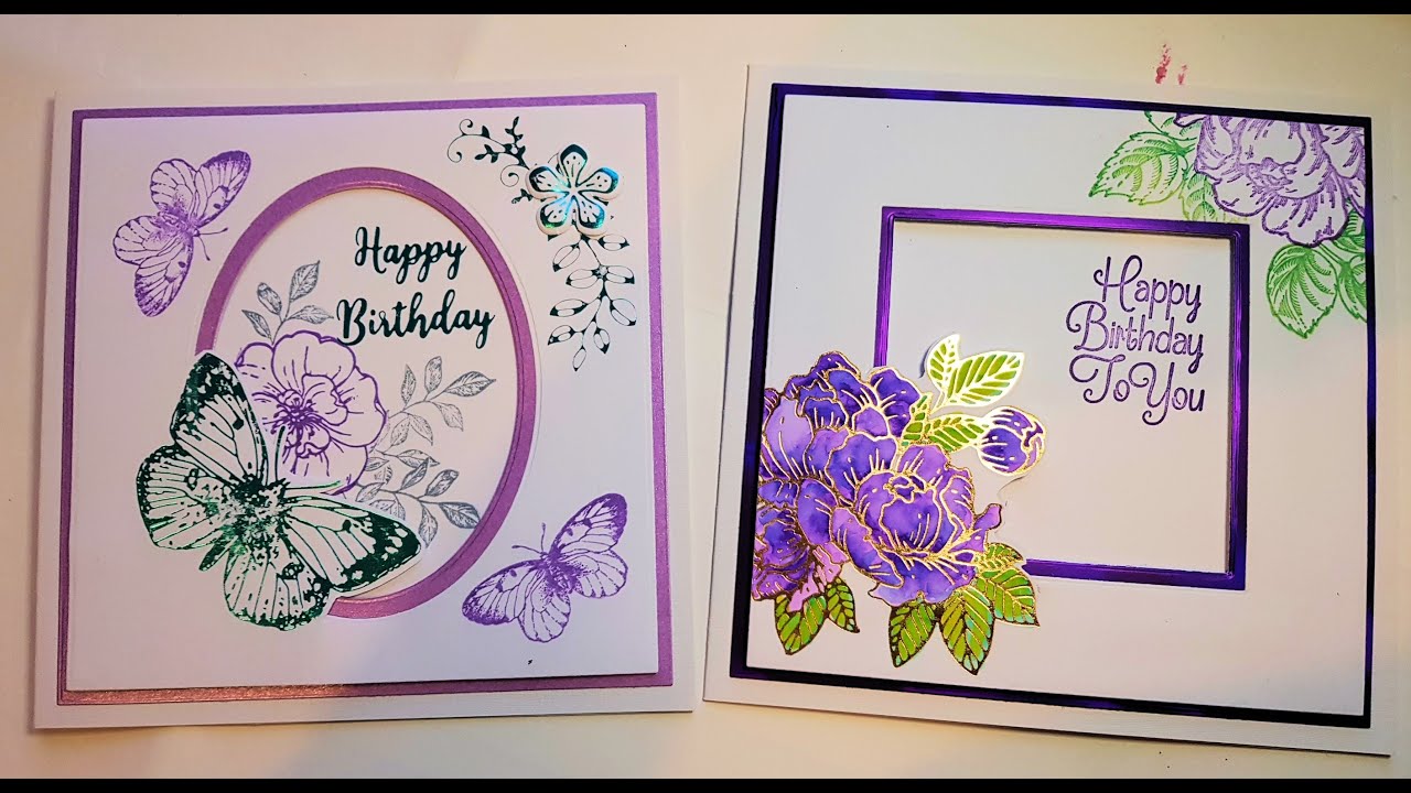 Foiled Shaped Aperture cards - using Glimmer, GoPress & Foil or Gemini Foilpress