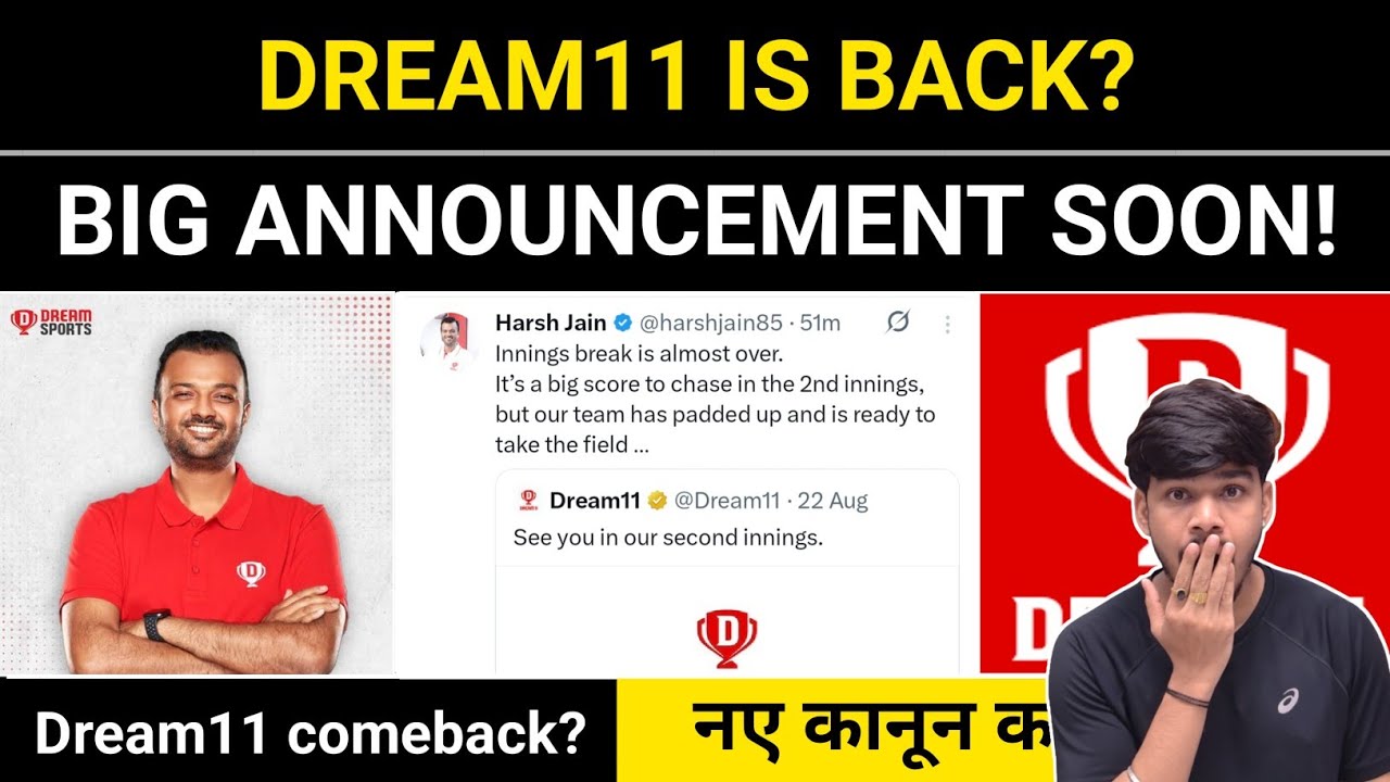 Dream11 Comeback 🚨 Harsh Jain Confirms 2nd Innings! Paid Contests Wapas? Full Update Explained