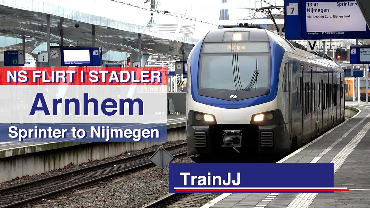 🇳🇱 4K NS Flirt | Arnhem CS | Nederlandse Spoorwegen | Dutch trains | Stadler Flirt 3