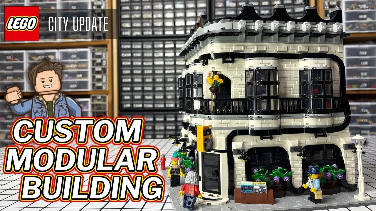 Building the LEGO Vinyl Record Shop | Custom Modular Building