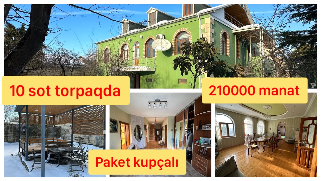 10 sot torpaqda Saray qəsəbəsində Villa təcili  Satılır.0508740416