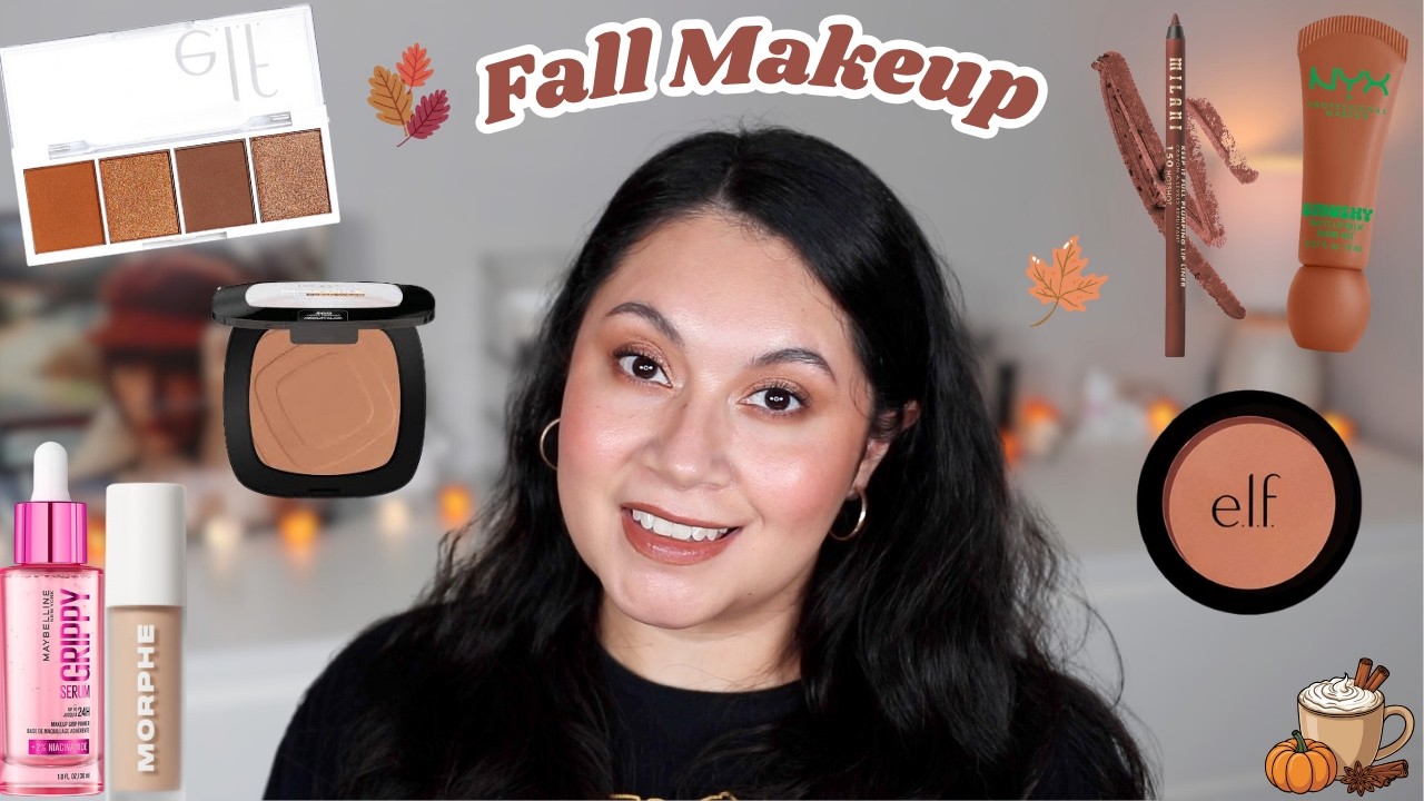 Осенний макияж All Drugstore 🍂✨🍁 Теплый и уютный образ с тыквой и специями
