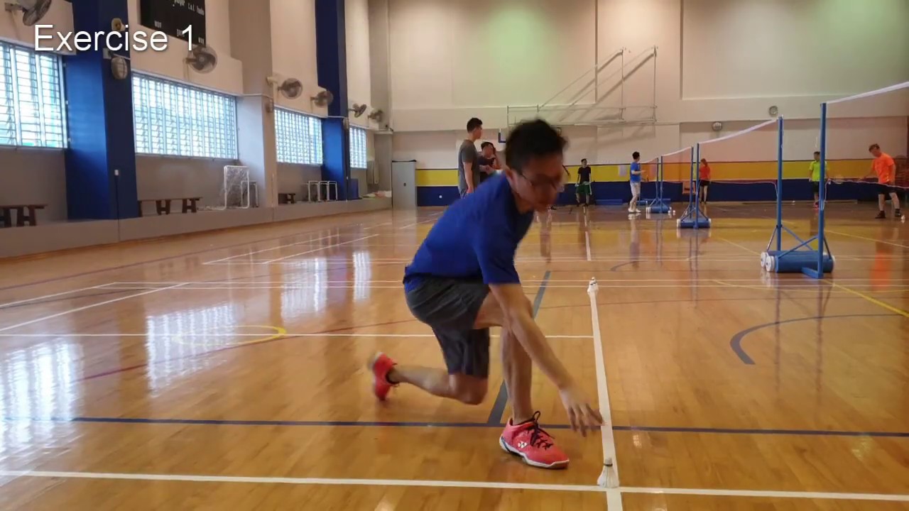Shuttlecock picking drill