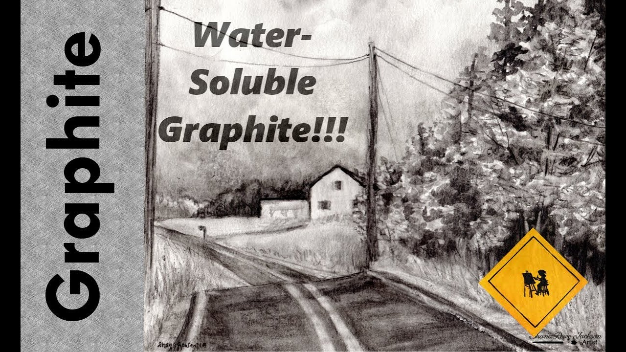 Drawing a Landscape with Water Soluble Graphite!!