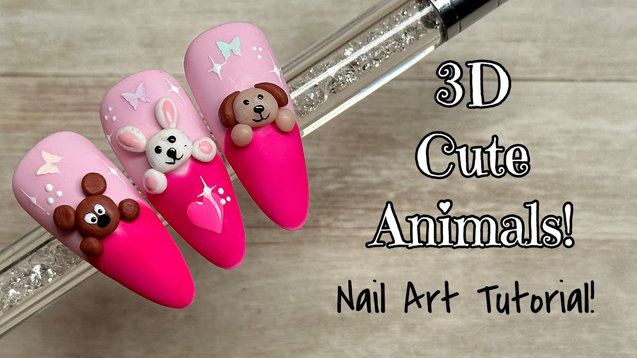3D Cute Animals! | Nail Art Tutorial | Madam Glam | Nail Sugar