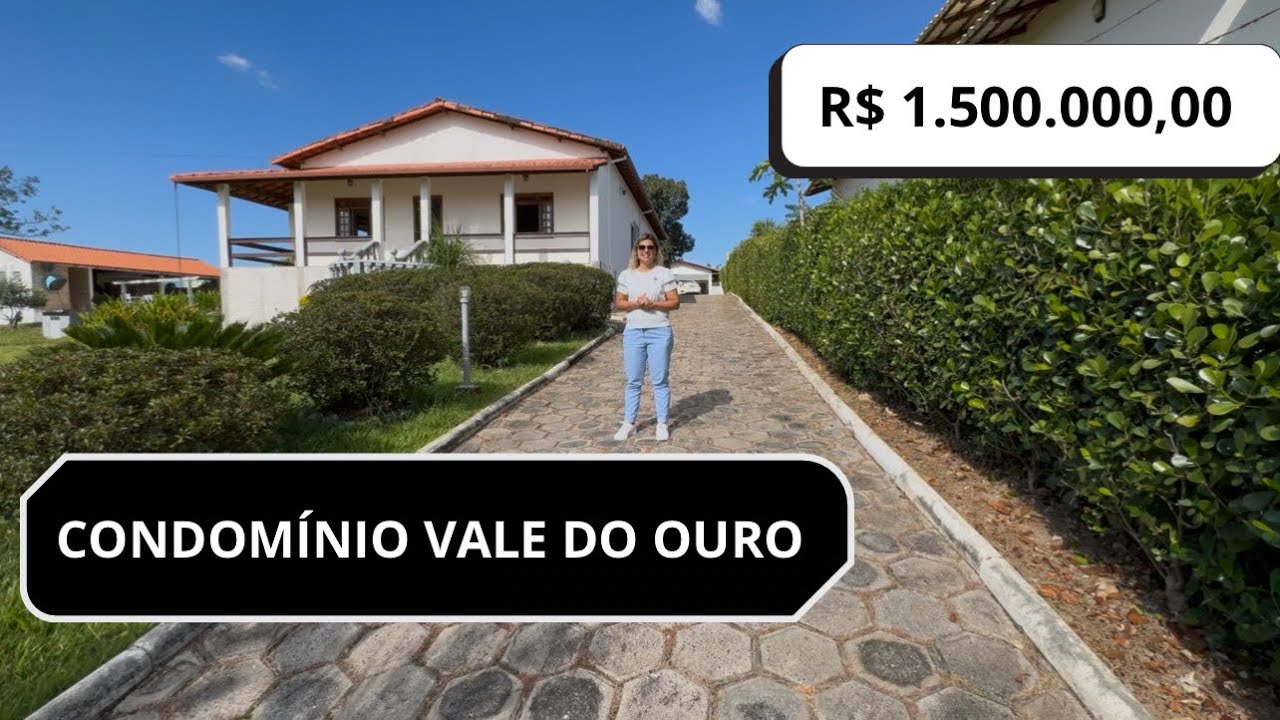 CASA COM PISCINA E POMAR FORMADO NO CONDOMÍNIO VALE DO OURO