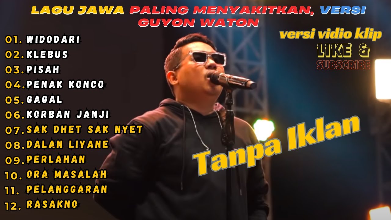 Lagu Jawa Paling Menyakitkan. Versi Guyon Waton Tanpa Iklan