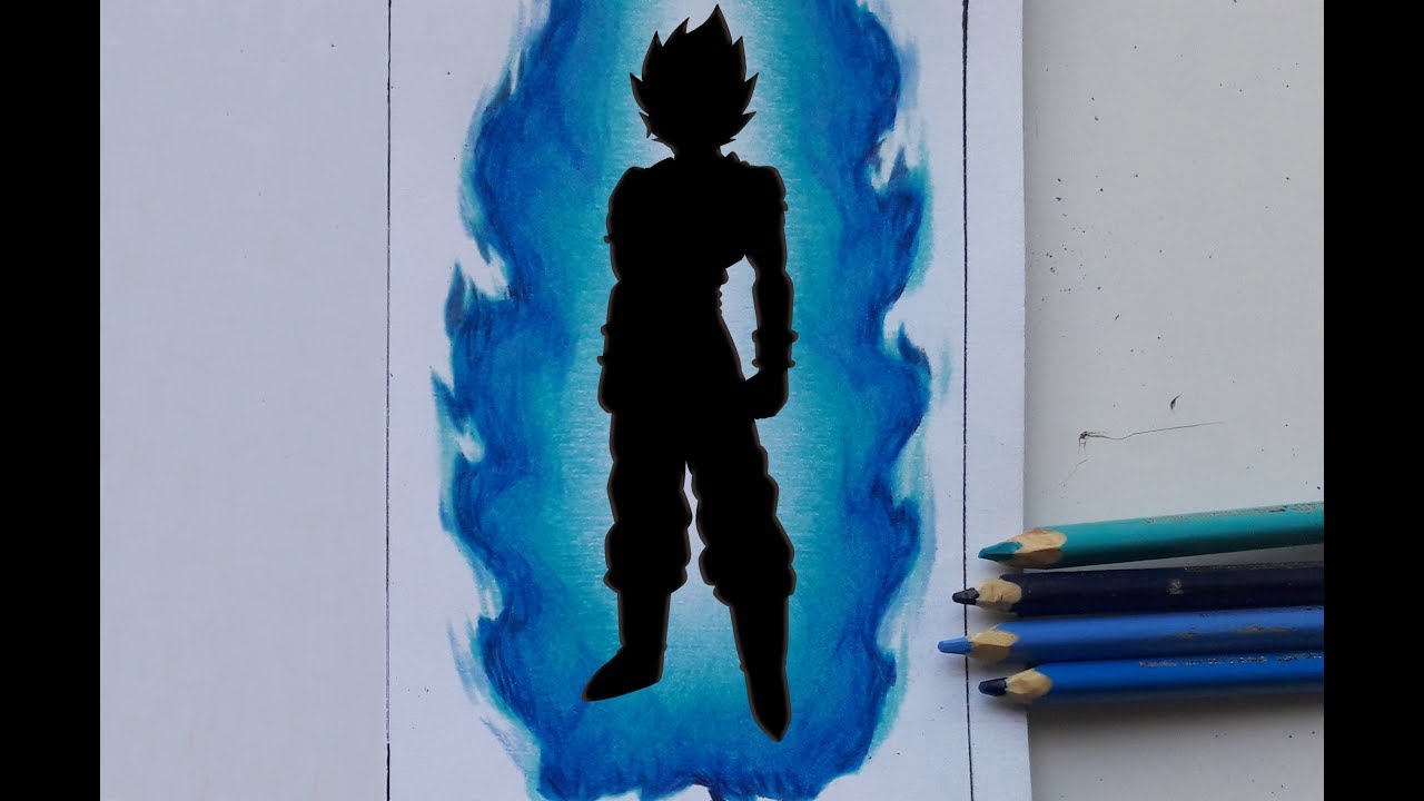 como pintar solo el aura del ssj blue paso a paso/How to paint the aura of ssj blue