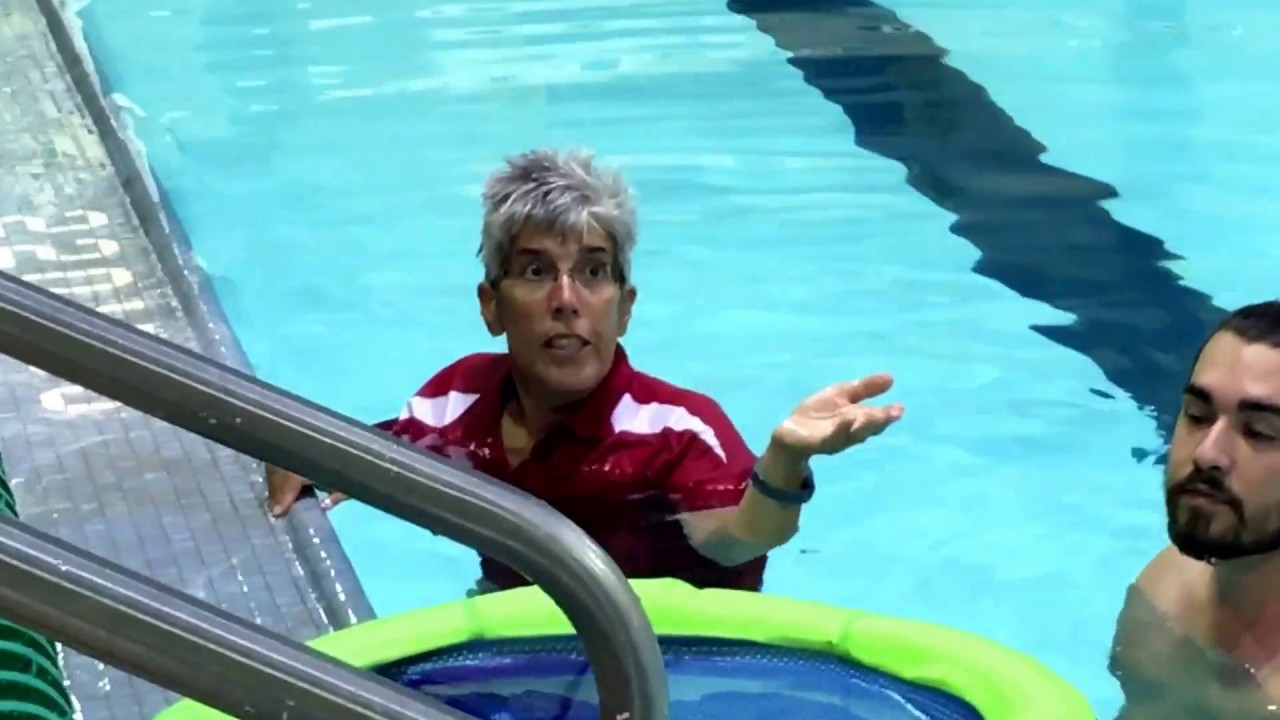 Anne Hughes Teaches Adapted Swimming for individuals with disabilities including transferring
