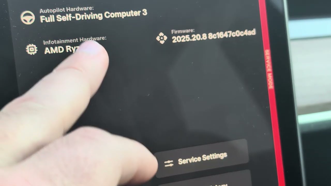 How to enter service mode on Tesla Model Y