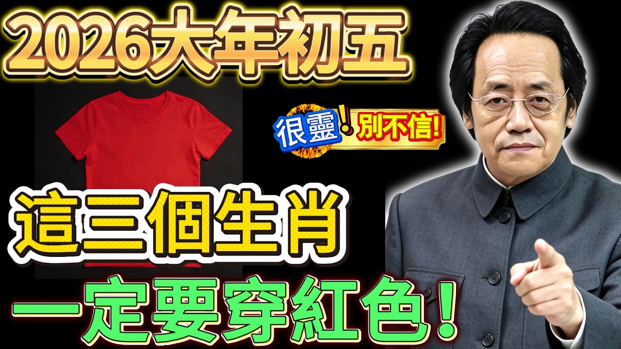 2026丙午年大年初五「破五」改運實錄：這三個生肖不穿紅，小心整年運勢「燒」壞了！ #倪海廈 #養生 #財運 #運勢 #2026年 #元旦 #易經 #過年