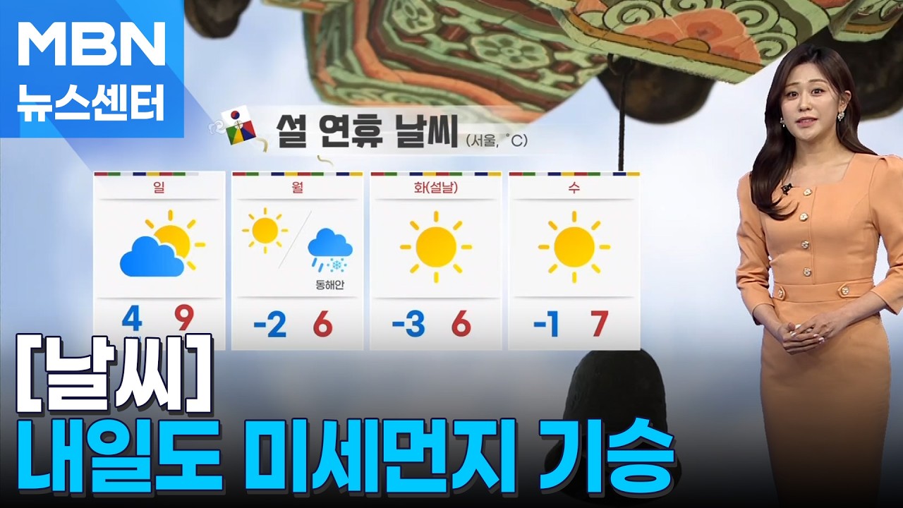 [날씨] 내일도 미세먼지 기승…큰 추위 없어요 [MBN 뉴스센터]
