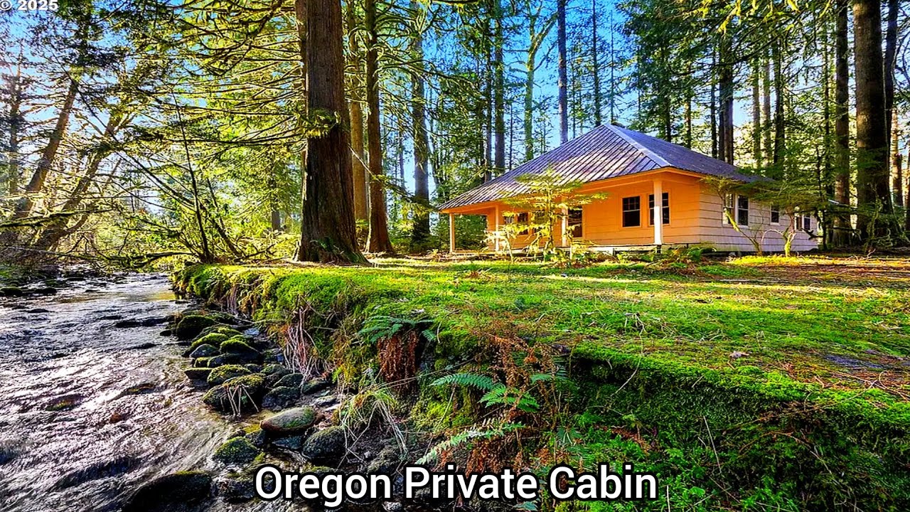 Oregon Waterfront Cabins For Sale | $420k | Oregon Real Estate For Sale | Henry Creek Frontage