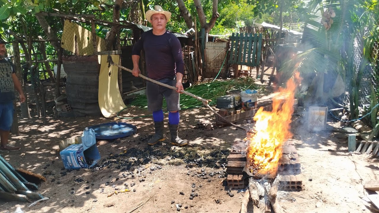 Assando castanha!