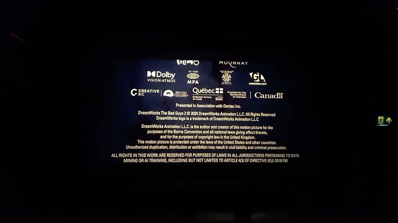 Digital cinema endings: The bad guys 2 