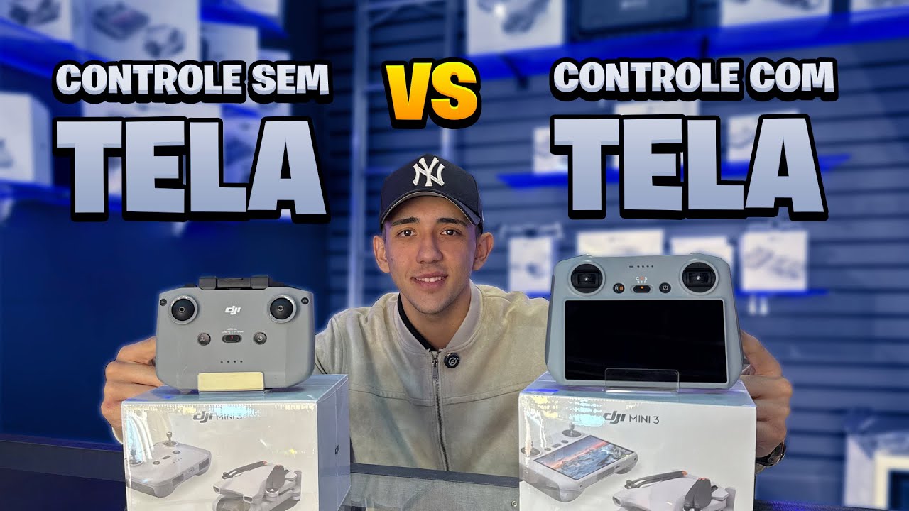 COMPARANDO CONTROLE DJI SEM TELA X COM TELA!!! DRONE CELL