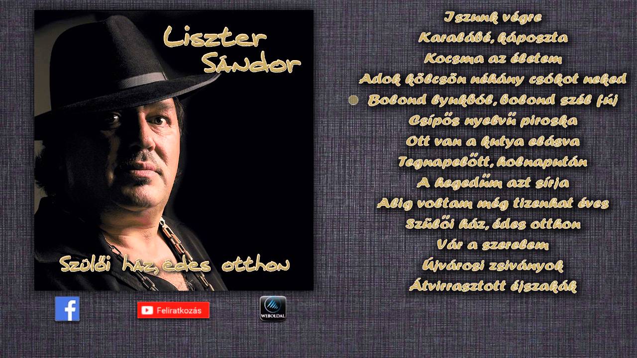 ✮ Liszter Sándor ~ Szülői ház, édes otthon (teljes album)