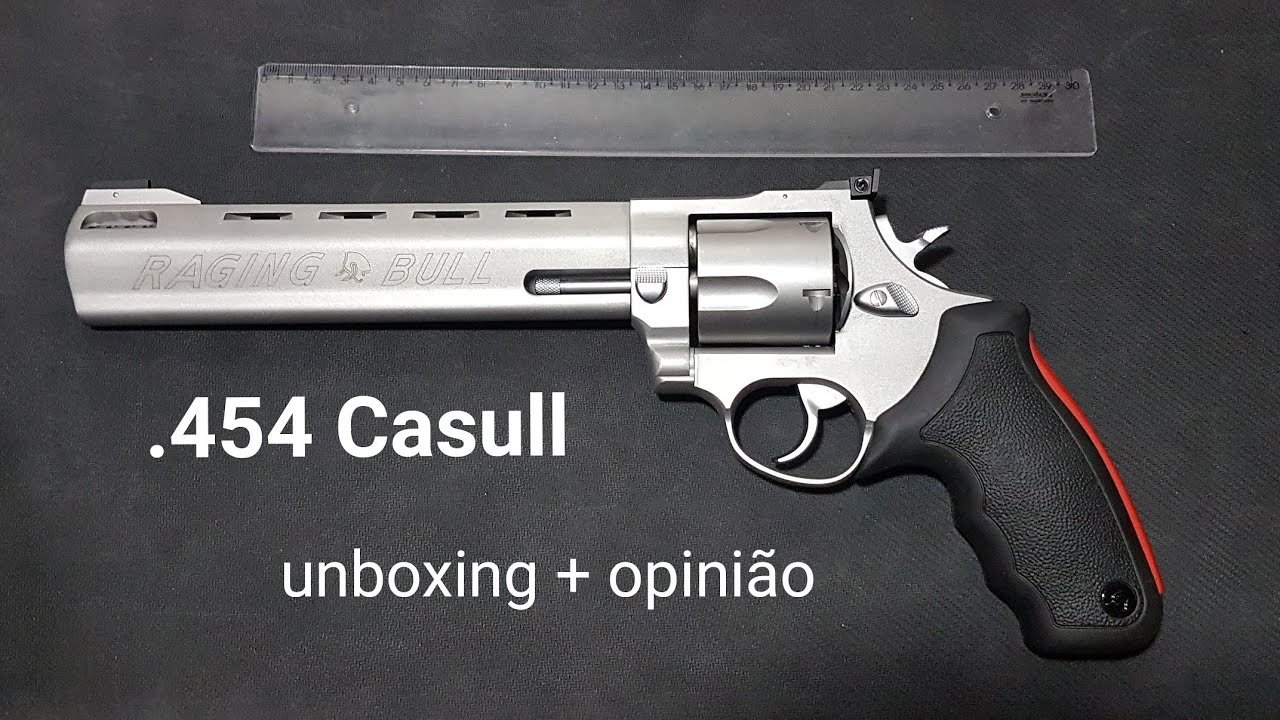 Revólver .454 Casull, UNBOXING e minha opinião. Taurus RT454, Canhão de mão! 3x mais forte que o 357