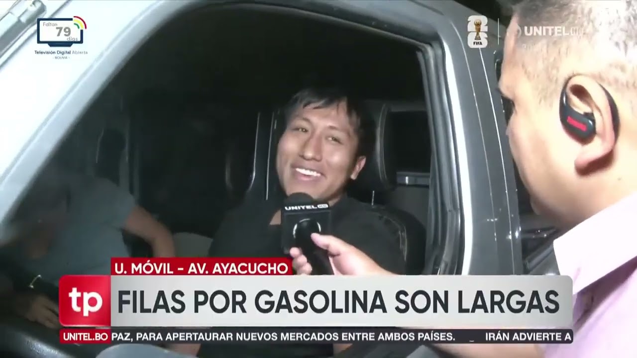 Se registran largas filas por gasolina en Cochabamba