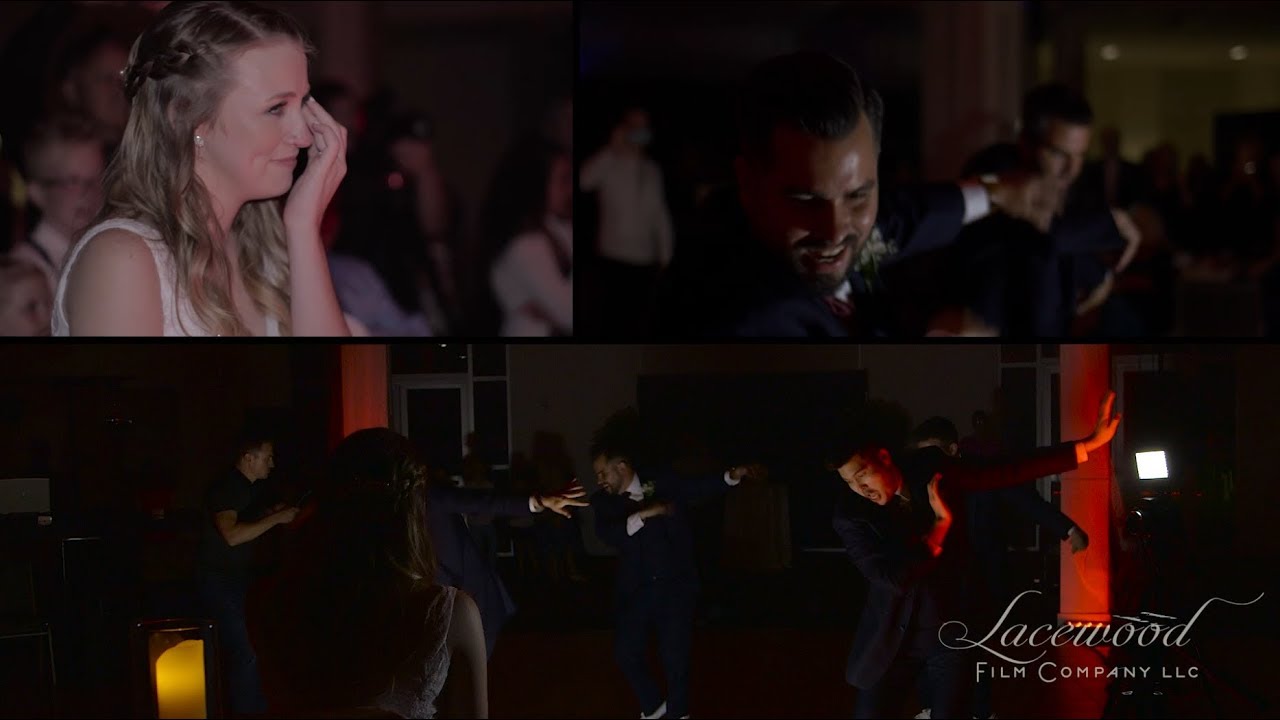 Groomsmen break into choreographed dance at wedding!