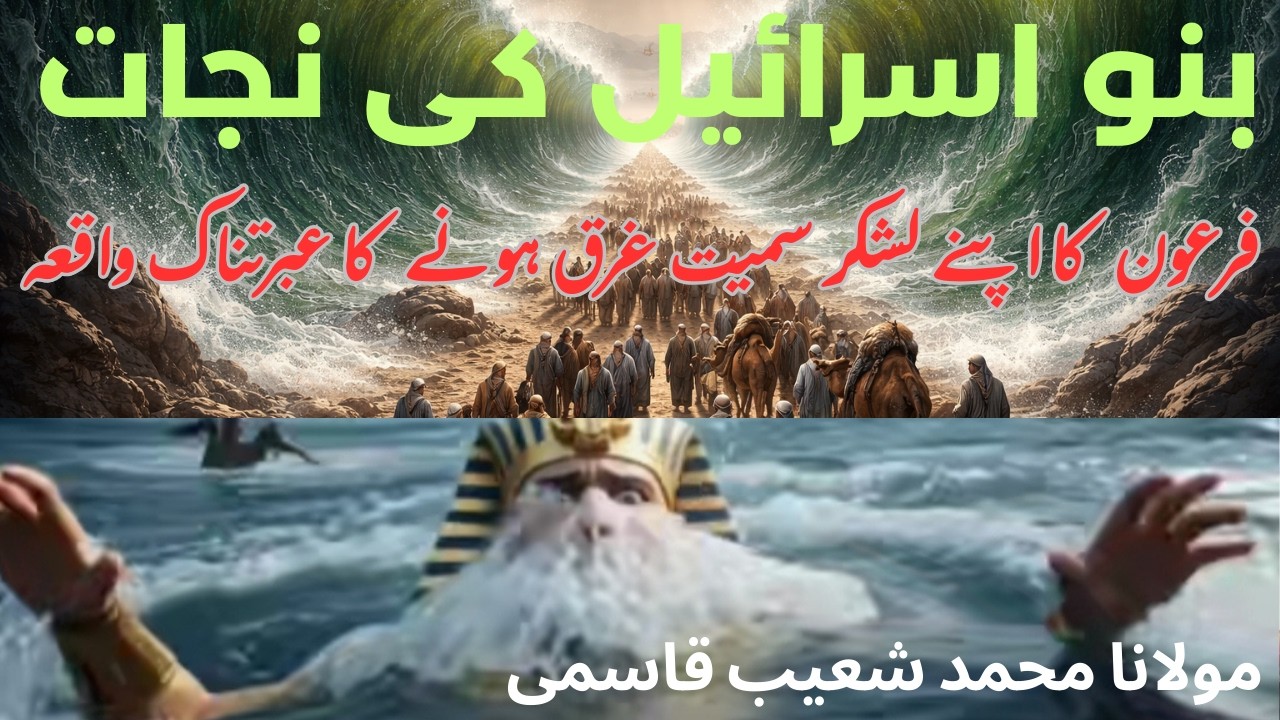بنو اسرائیل کی نجات اور فرعون کا  اپنے لشکر سمیت غرق ہونے کا عبرتناک واقعہ