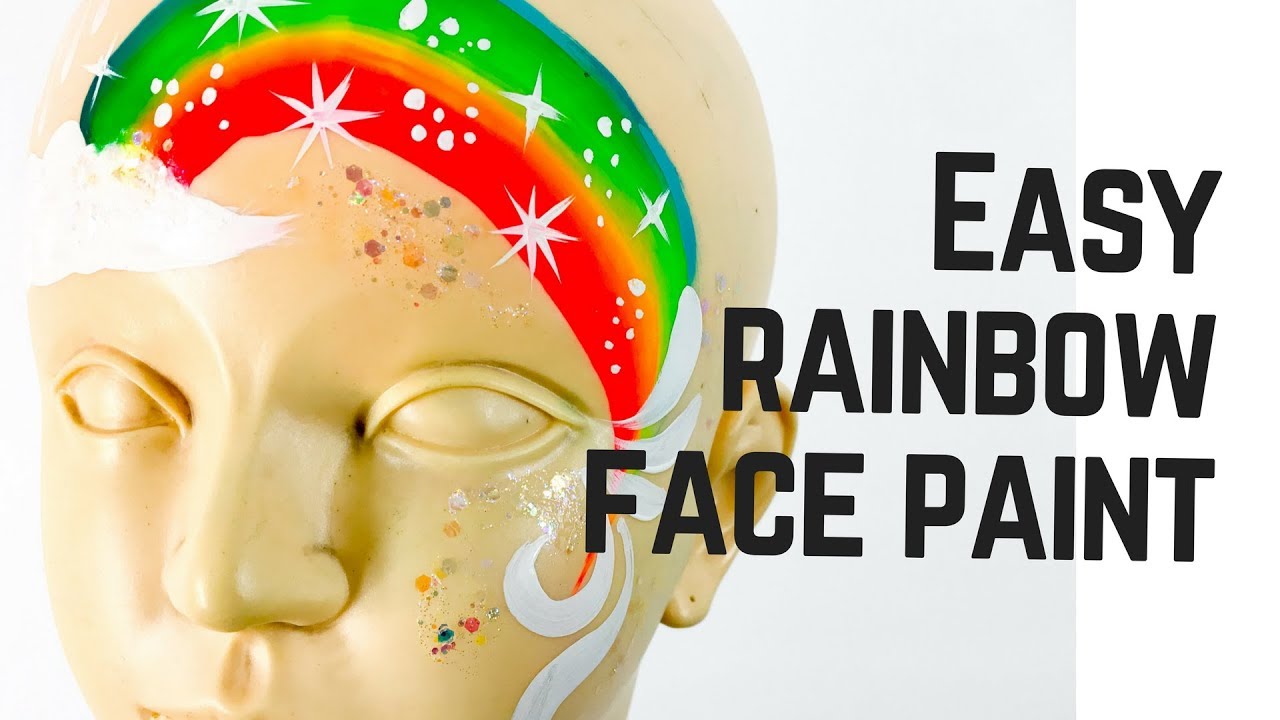 Rainbow Face Paint Easy and Fast