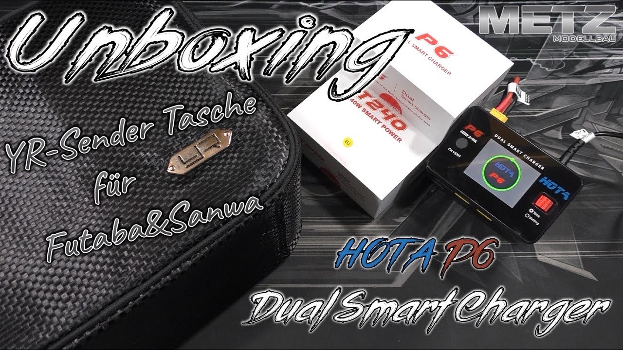 YR-Sender Tasche für Futaba 4PV / HOTA P6 Dual Smart Charger 600W Unboxing | HD+ | German/Deutsch